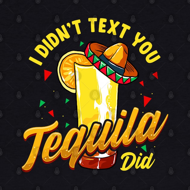 Cinco de Mayo I Didnt Text You Tequila Did by E